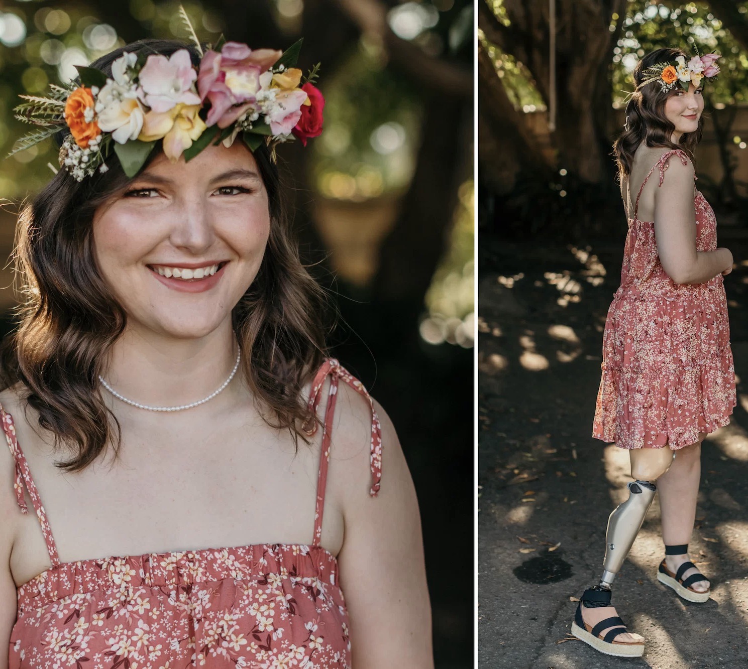 Jesse poses with her lovely flower crown