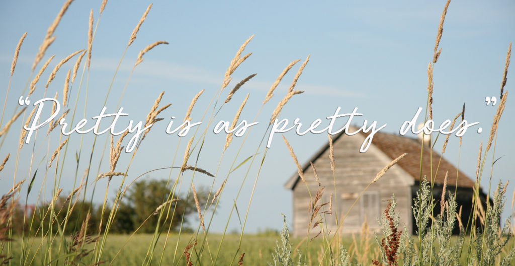 “Pretty is as pretty does.”